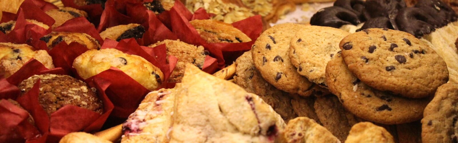 selective photo of cookies on container