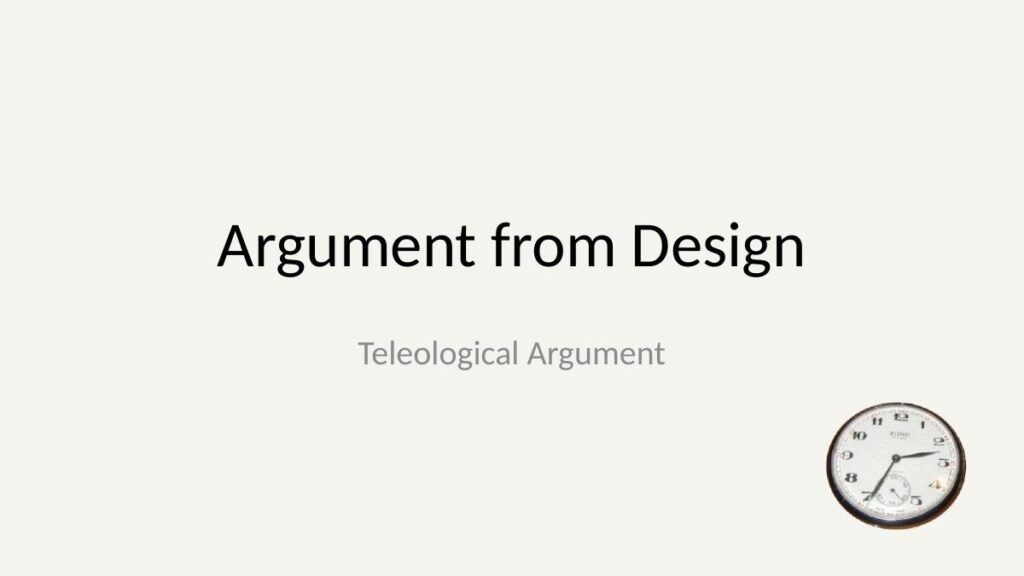 Design Argument for the Existence of God